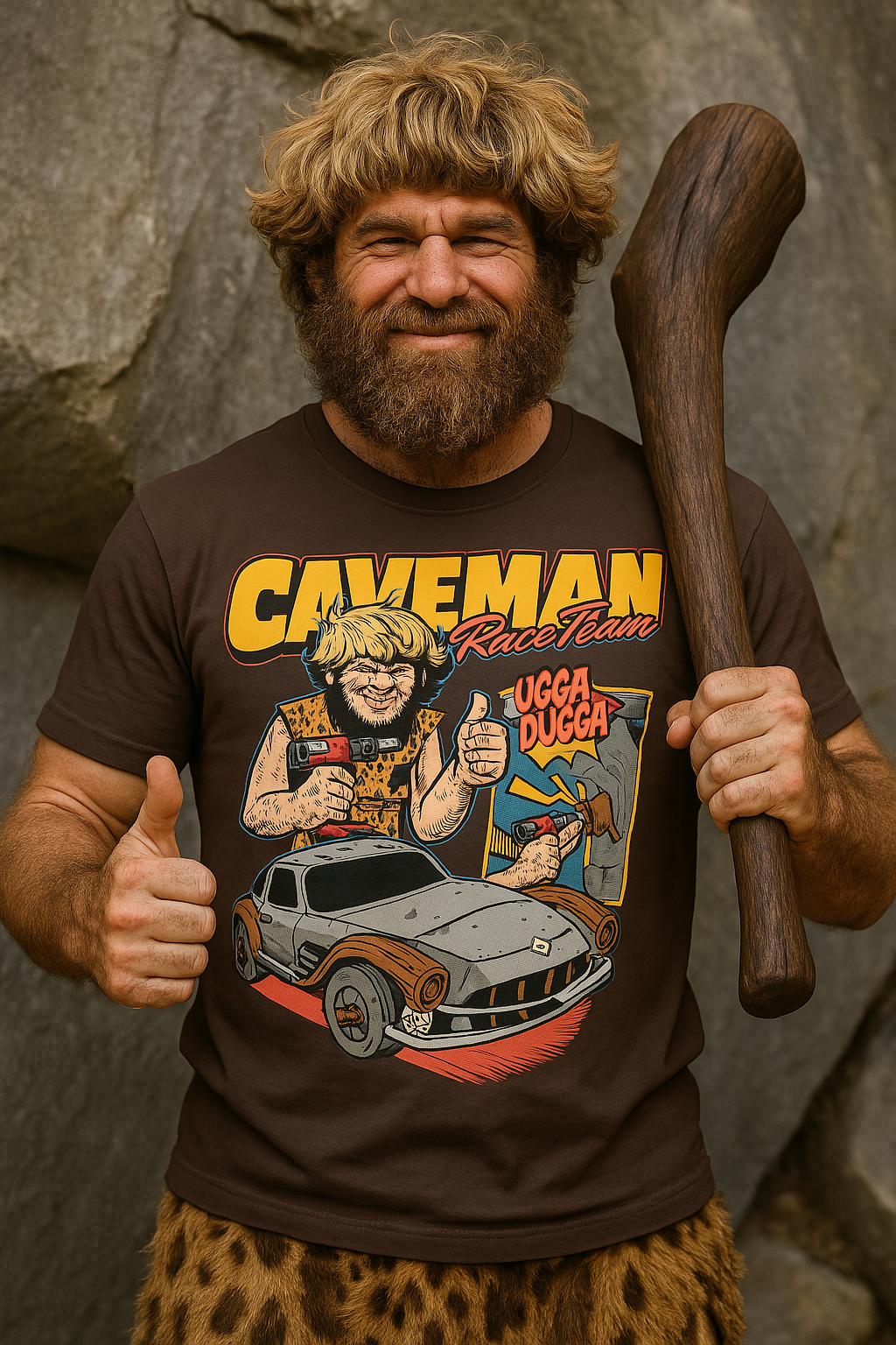 Caveman Race Team T-shirt Model